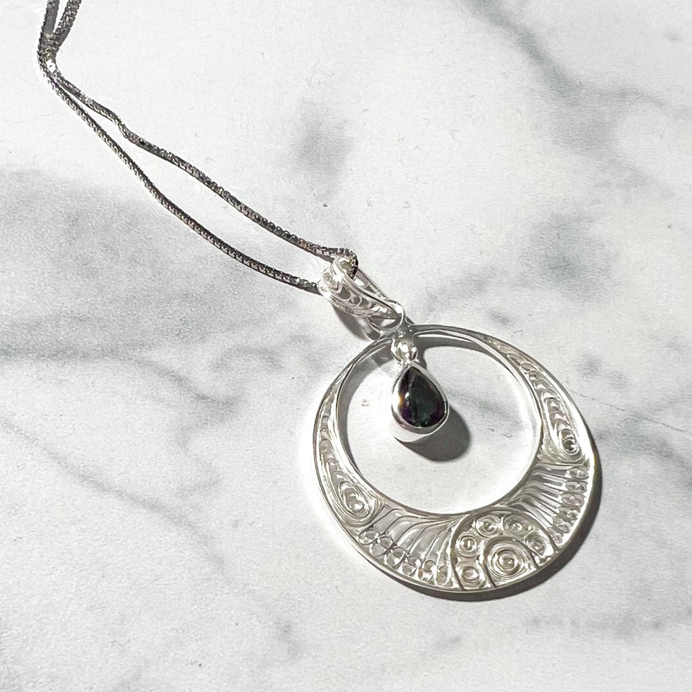 Mystic Quartz Sterling Silver Pendant